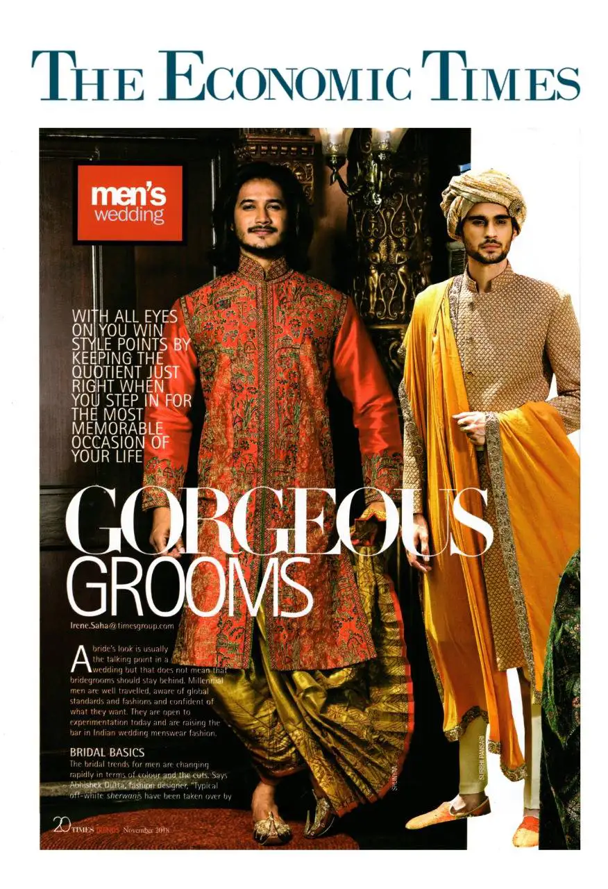 Anirban Bhattacharya in unique kantha sherwani