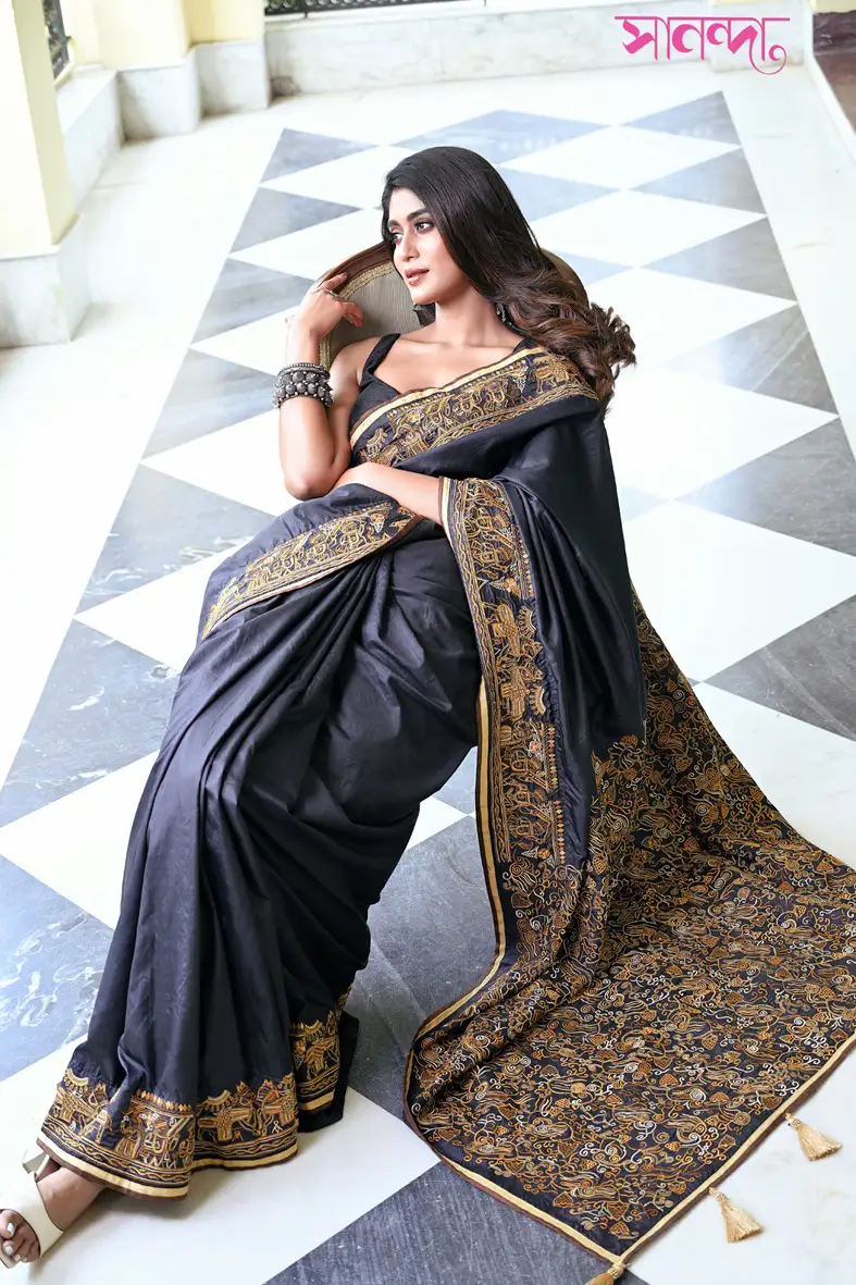 Black Saree editorial