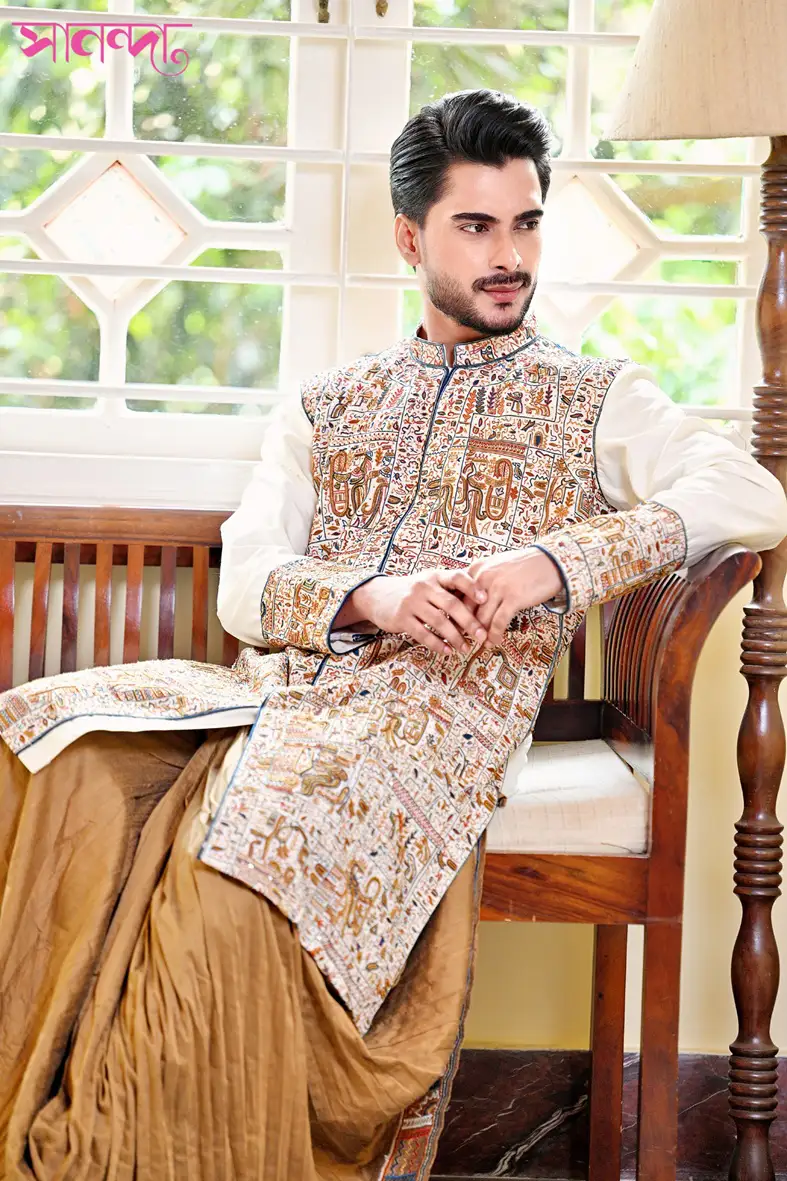 Saswata Chatterjee in embroidered creation